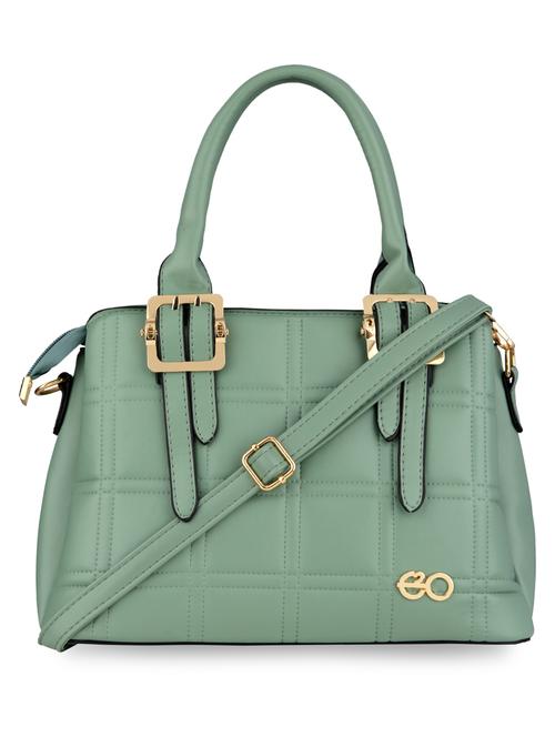 green textured regular handbag - 18482249 - Very Small Image - 1