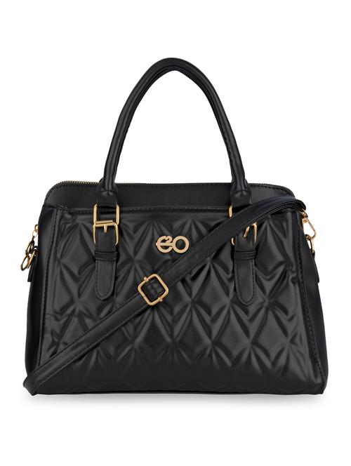 black textured regular handbag - 18482251 - Very Small Image - 1