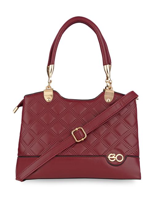 maroon textured regular handbag - 18482265 - Very Small Image - 1