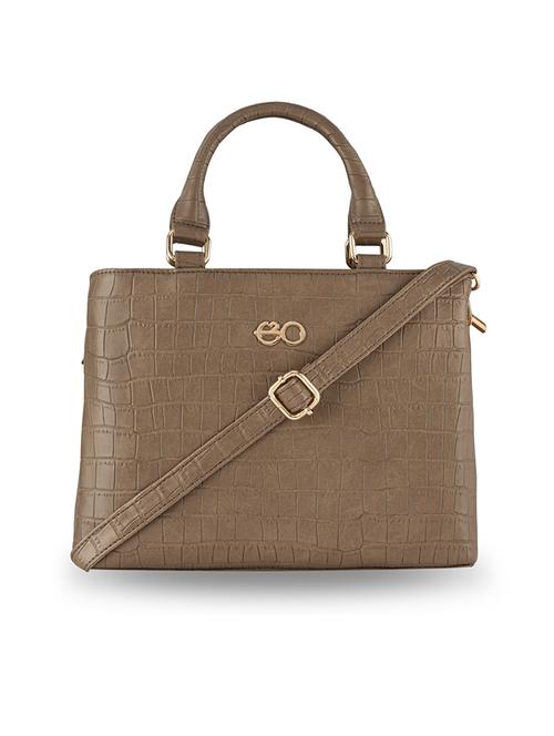 brown textured regular handbag - 18482278 - Very Small Image - 1