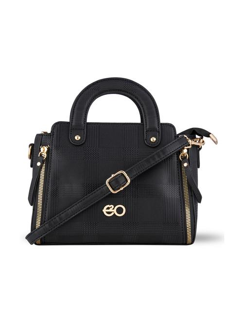 black textured regular handbag - 18482287 - Very Small Image - 1