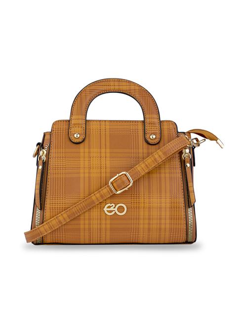 brown checkered regular handbag - 18482288 - Very Small Image - 1