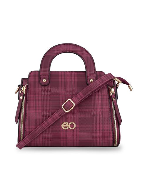 purple checkered regular handbag - 18482289 - Very Small Image - 1