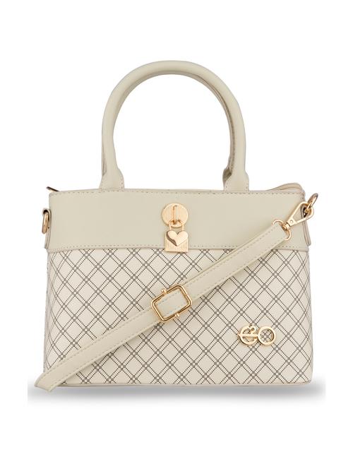 beige checkered regular handbag - 18482290 - Very Small Image - 1