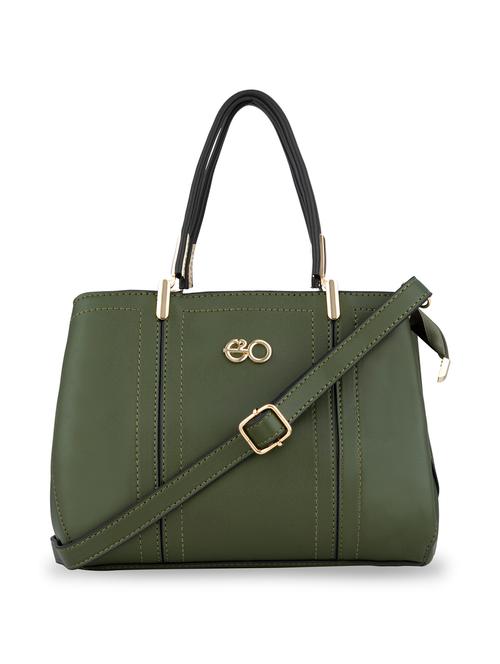 green solid regular handbag - 18482301 - Very Small Image - 1