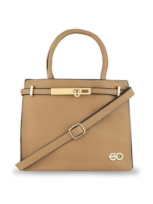 brown solid regular handbag - 18482304 - Very Small Image - 1