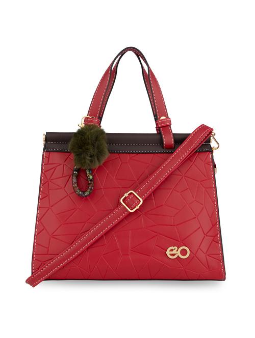 red textured regular handbag - 18482319 - Very Small Image - 1