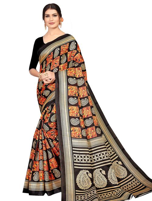 paisley printed saree  with blouse - 18488918 - Very Small Image - 1