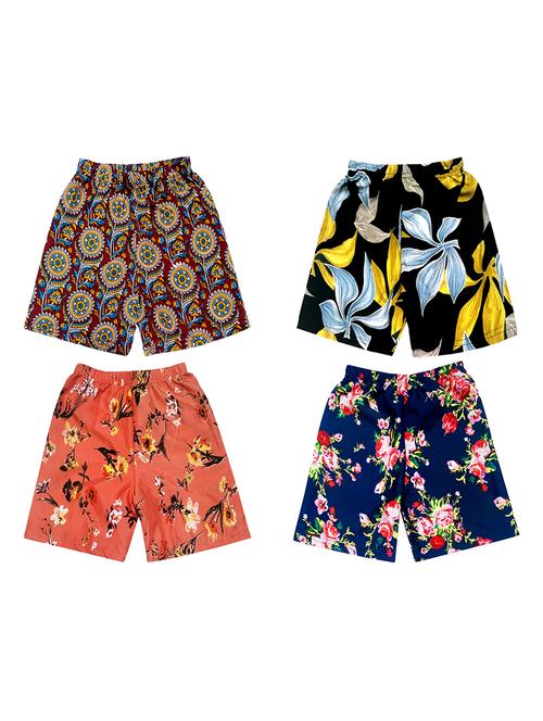 girls pack of 4 printed shorts  - 18491146 - Very Small Image - 1