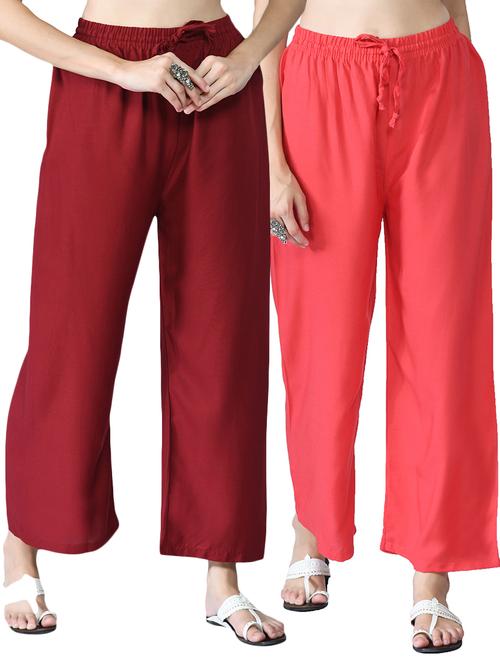 pack of 2 solid straight palazzo  - 18491499 - Very Small Image - 1