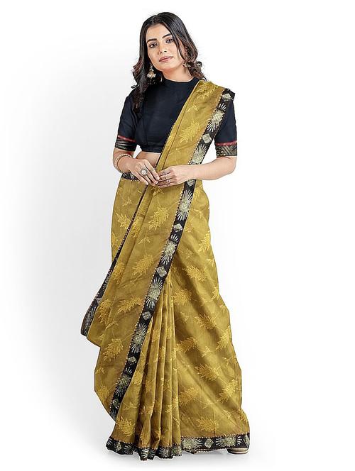 women's printed yellow colored saree - 18492627 - Very Small Image - 1