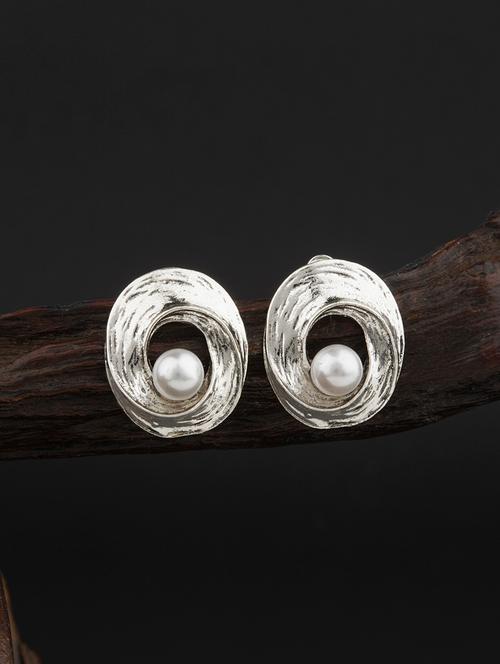 silver brass studs earring - 18498405 - Very Small Image - 1