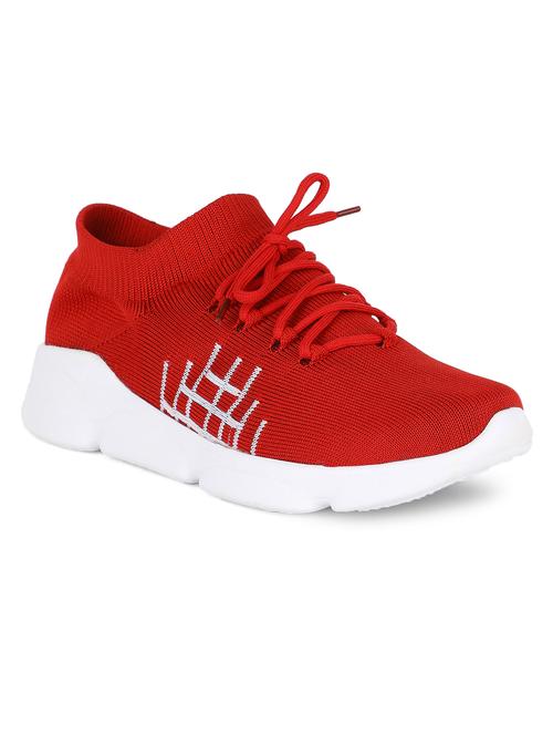 mens red lace up sneaker - 18498486 - Very Small Image - 1