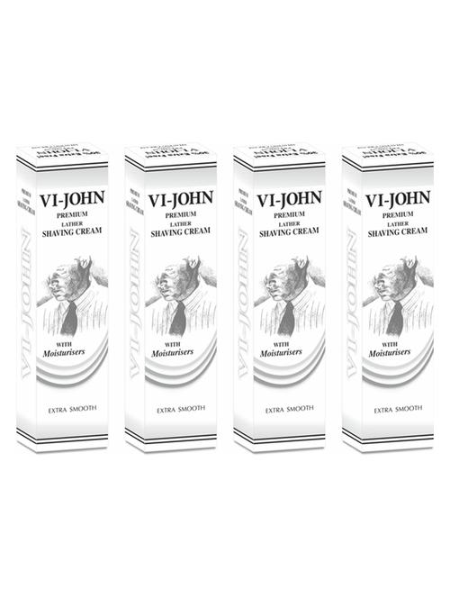 vi-john premium shaving cream 91 gm (pack of 4) - 18498918 - Very Small Image - 1