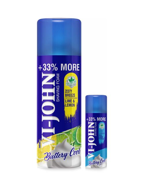 vi-john shaving foam lemon lime 400 g & all skin type 100 g  (500 g) - 18498958 - Very Small Image - 1