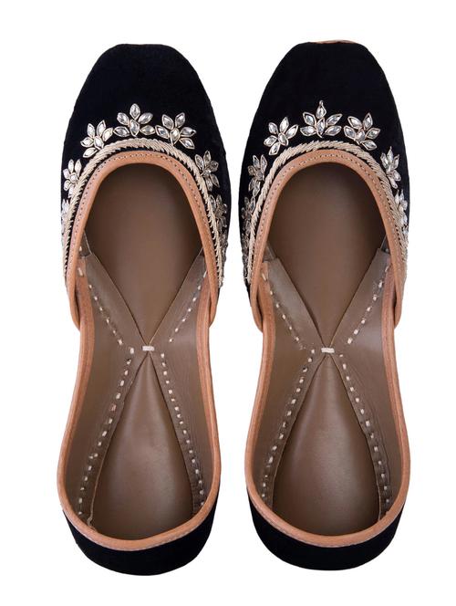 women black embellished slip on jutis - 18499365 - Very Small Image - 1