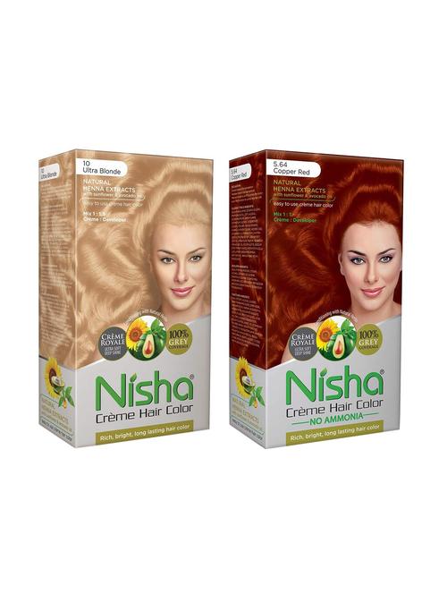 nisha creme hair color (ultra blonde & copper red) - 18500033 - Very Small Image - 1