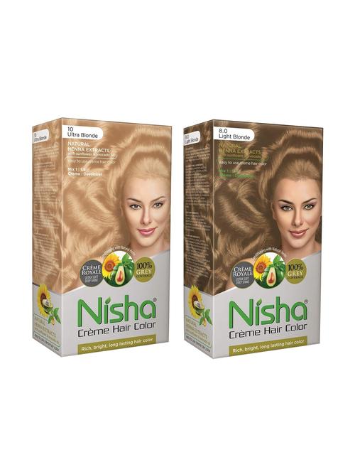 nisha creme hair color (ultra blonde & light blonde) - 18500035 - Very Small Image - 1