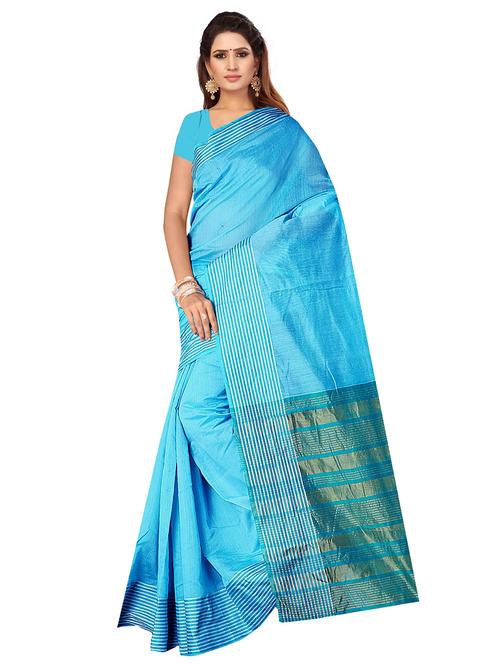 self design woven saree with blouse - 18500384 - Very Small Image - 1
