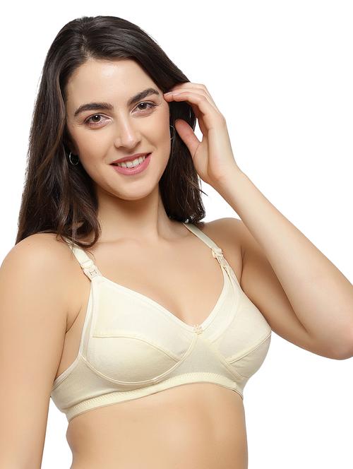 cream non padded maternity/nursing bra - 18503863 - Very Small Image - 1