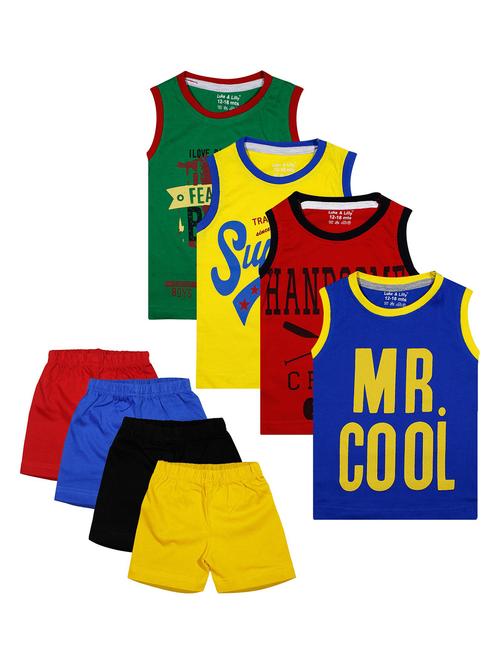 boys pack of 4 printed shorts set  - 18504017 - Very Small Image - 1