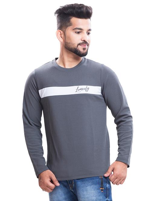 grey cut and sew t-shirt - 18507179 - Very Small Image - 1