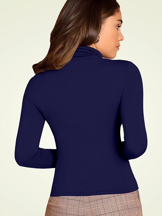 women's straight high neck top - 18507748 - Zoom Image - 2