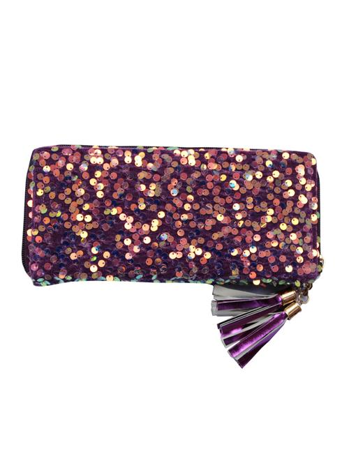 purple leatherette (pu) regular clutch - 18507909 - Very Small Image - 1