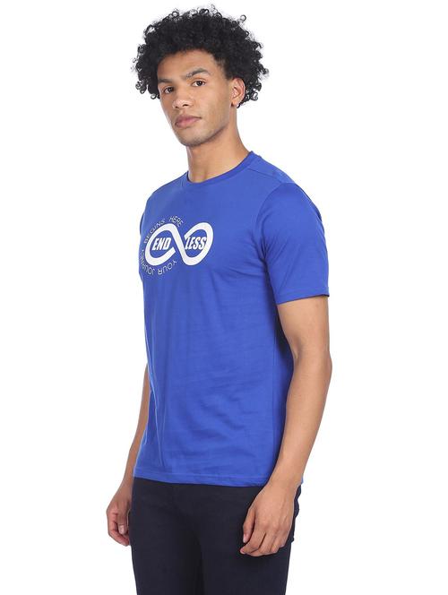 round neck chest print t-shirt - 18509260 - Very Small Image - 1