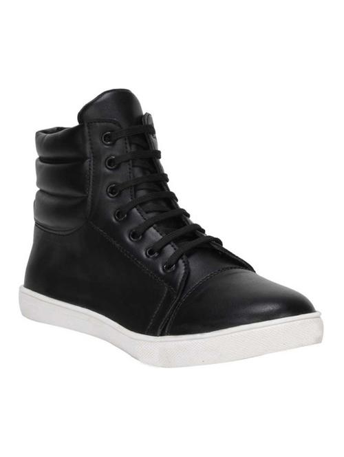 black lace up high ankle sneaker - 18509539 - Very Small Image - 1