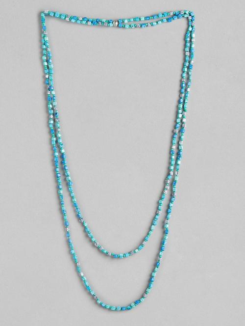 women blue layered long necklace - 18509728 - Very Small Image - 1