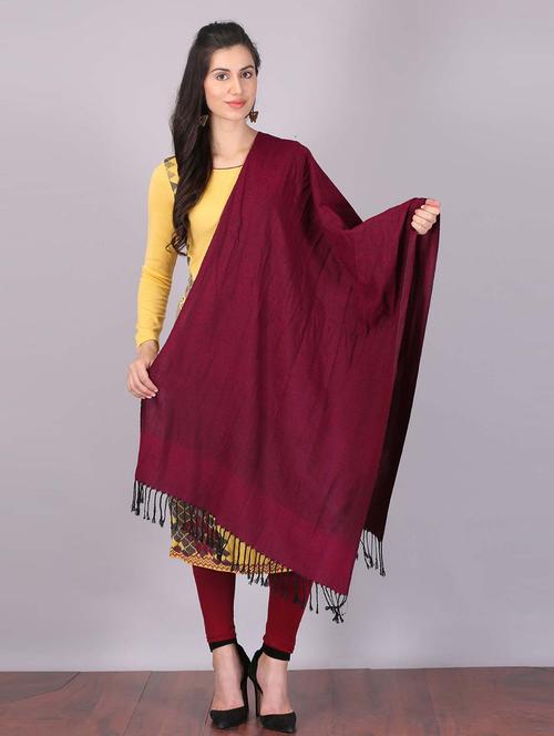 women's self design shawl - 18510669 - Very Small Image - 1