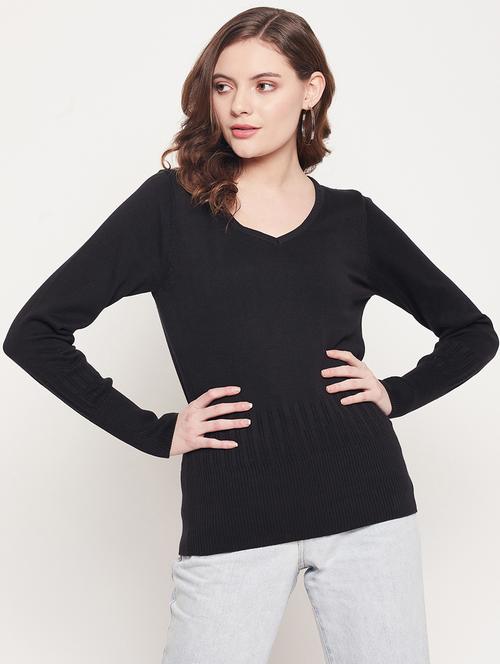 long sleeved solid regular pullover - 18512266 - Very Small Image - 1