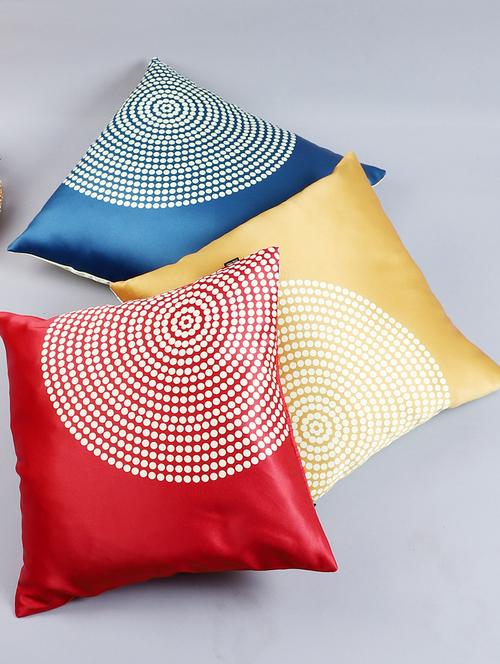 mnd villa heavy satin sofa cushion cover , 16x16 inch,3 piece - 18512341 - Very Small Image - 1