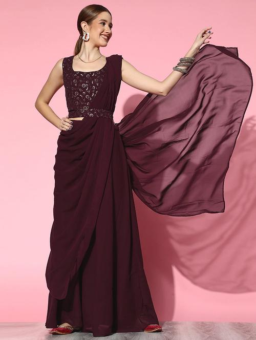 foil print semi-stitched lehenga choli with dupatta  - 18512399 - Very Small Image - 1