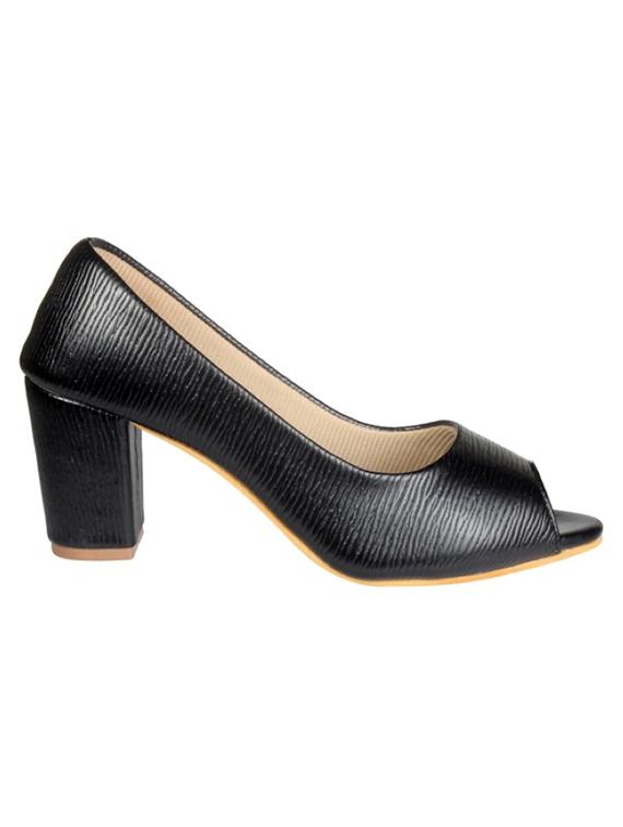 women black slip on pump - 18512413 - Standard Image - 2