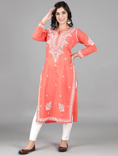 women's straight kurta - 18512674 - Very Small Image - 1
