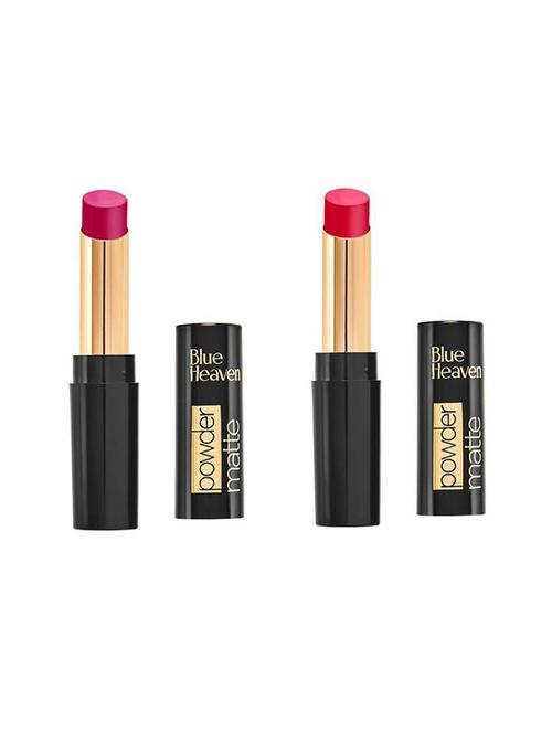 blue heaven powder matte lipsticks (apple orchard & queen red) - 18513650 - Very Small Image - 1