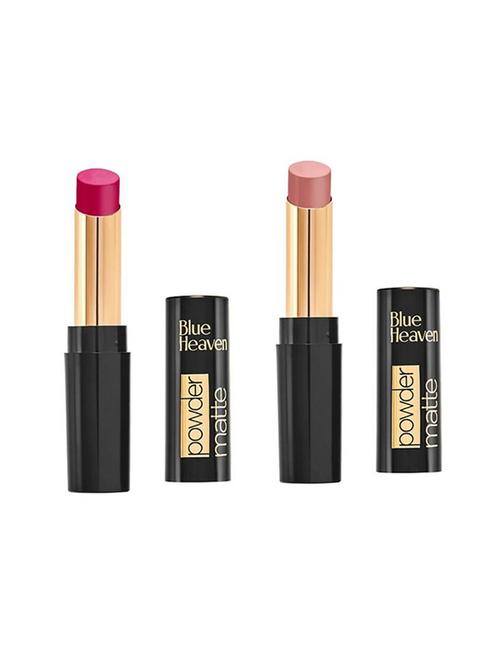 blue heaven powder matte lipsticks (apple orchard & woody flush) - 18513652 - Very Small Image - 1