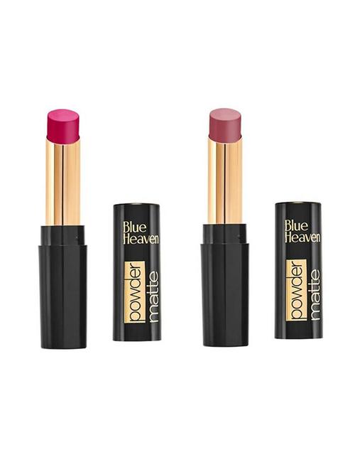 blue heaven powder matte lipsticks (apple orchard & mahogany moments) - 18513692 - Very Small Image - 1