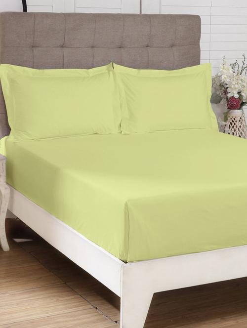 green cotton bedsheet - 18514206 - Very Small Image - 1