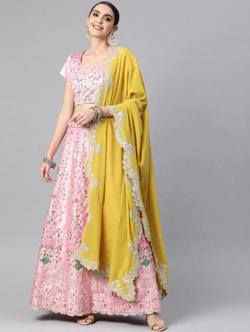 embroidered lehenga and choli with dupatta - 18514530 - Very Small Image - 1