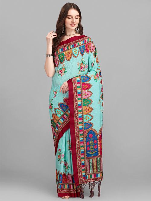 Kaantha Work Paithani Saree With Blouse - 18514794 - Very Small Image - 1