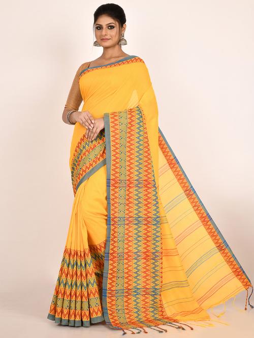 tassel detailed handloom saree  with blouse - 18515024 - Very Small Image - 1