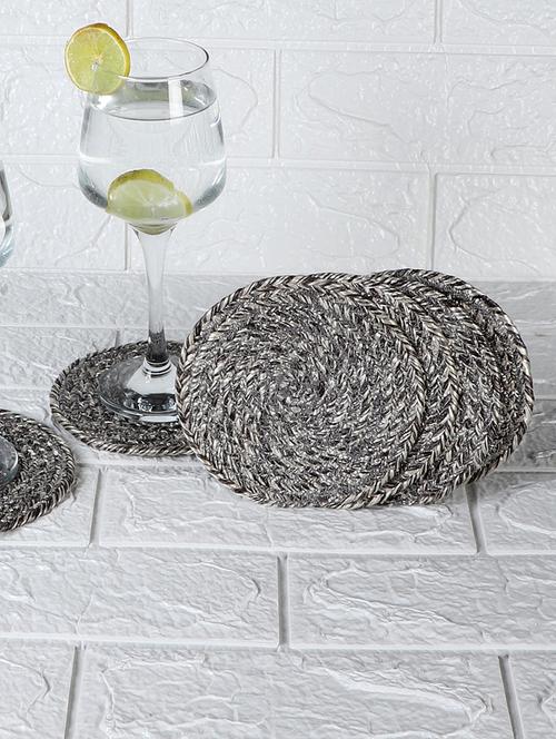 mnd villa jute coaster set, natural rope coasters 5x5 inch (set of 6 pcs) - 18515439 - Very Small Image - 1