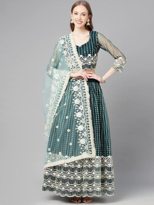 embroidered a-line lehenga and choli with dupatta - 18515732 - Very Small Image - 1