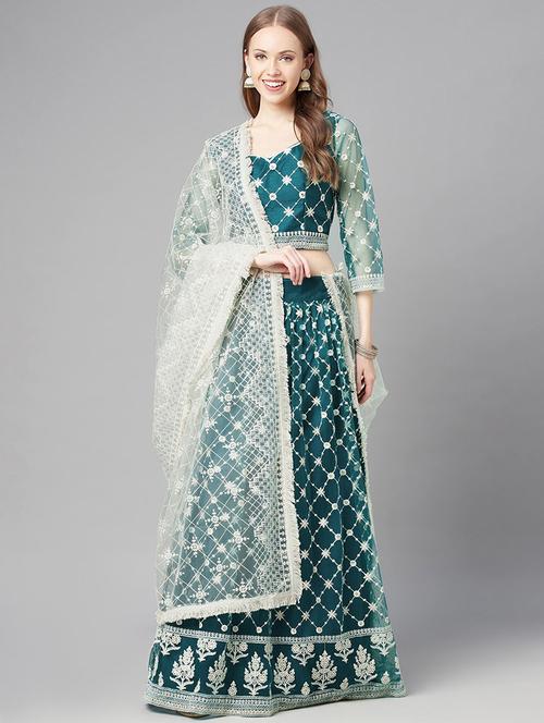 embroidered a-line lehenga and choli with dupatta - 18515734 - Very Small Image - 1