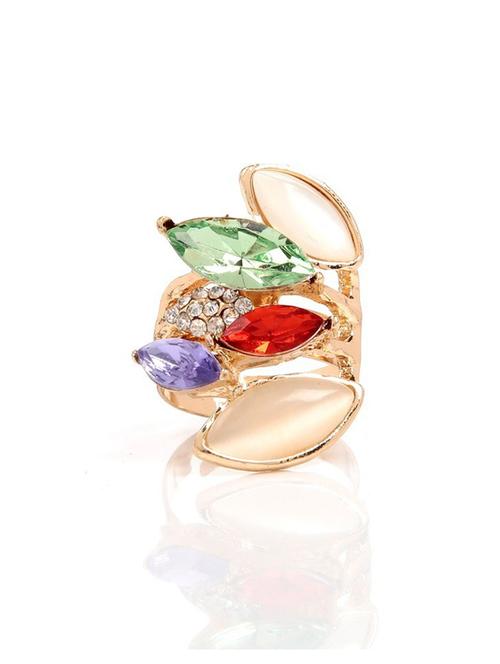 multi colored gold plated finger ring - 18516181 - Very Small Image - 1