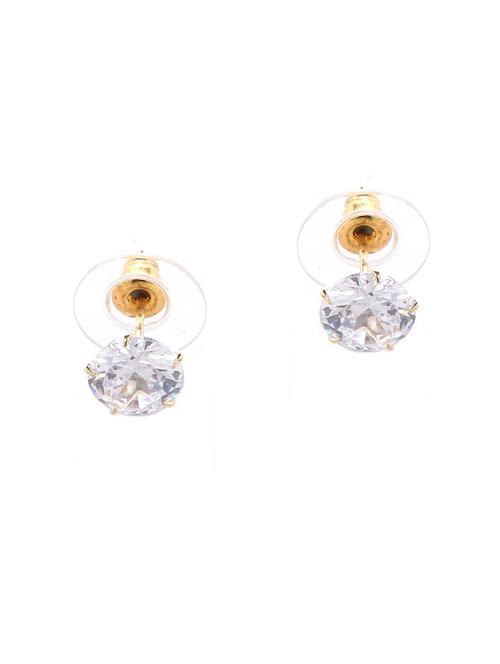 gold stoned studs earring - 18516876 - Very Small Image - 1