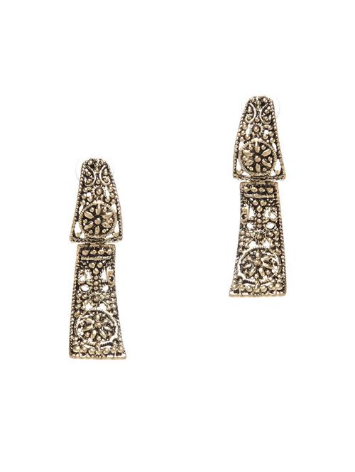 silver metal drop earring - 18516948 - Very Small Image - 1